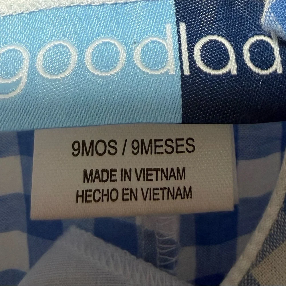 Good Lad Blue & White Gingham Crab Appliqué Dress